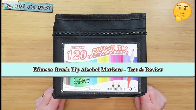 Swatching of the 120 Set of Alcohol Brush Markers by Sanjoki 