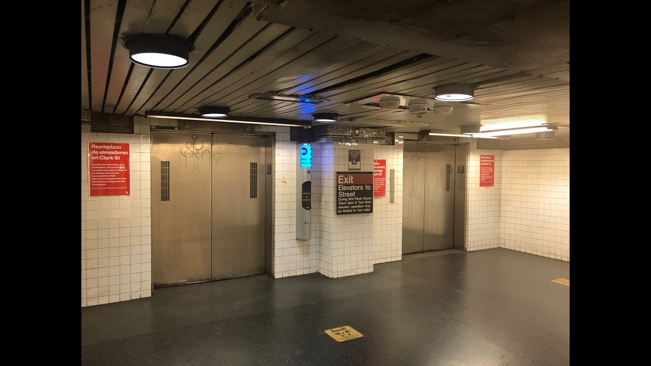 Vintage Former Elevators At The Clark Street Subway Station In Brooklyn