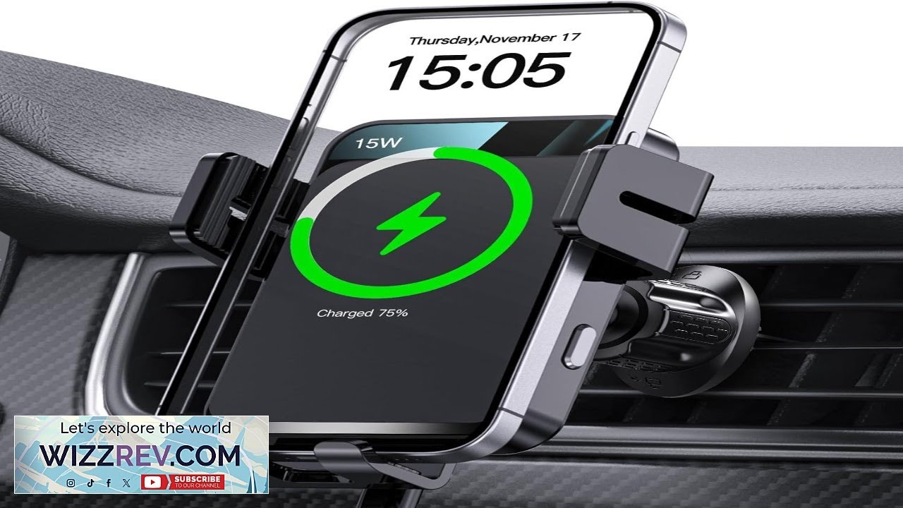 Wireless Car Charger MOKPR Auto Clamping Car Mount 15W 10W 7.5W Fast Charging Air Vent