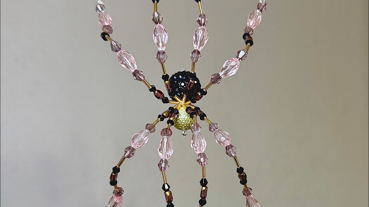 Bead and wire spider also known as a Christmas spider tutorial