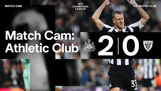 Dan Burns Header Match Cam Newcastle United 2 Athletic Club 0 Uefa Champions League