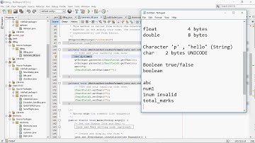 Introduction to Netbeans 2 (Java Data types and Variables)