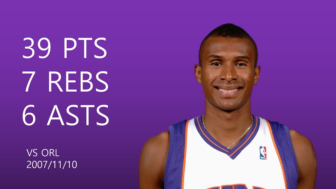 Leandro Barbosa | 39 pts,7 rebs,6 asts | November 10,2007 | vs ORL