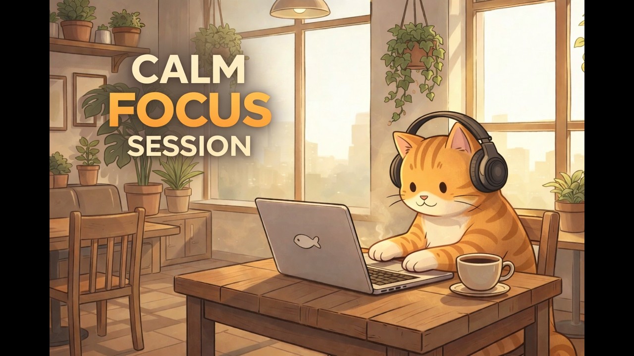 Cozy Cafe Morning ☕ Acoustic Lofi Music for Reading, Studying & Quiet Work