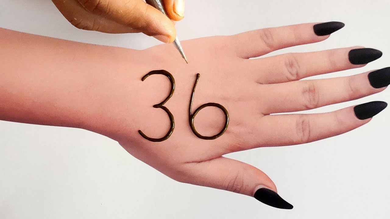 36 number beautiful mehndi design | back hand simple mehndi design ...