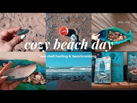 finding seashells & rocks at Lincoln City beach