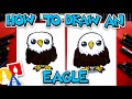 How to draw a cute cartoon bald eagle