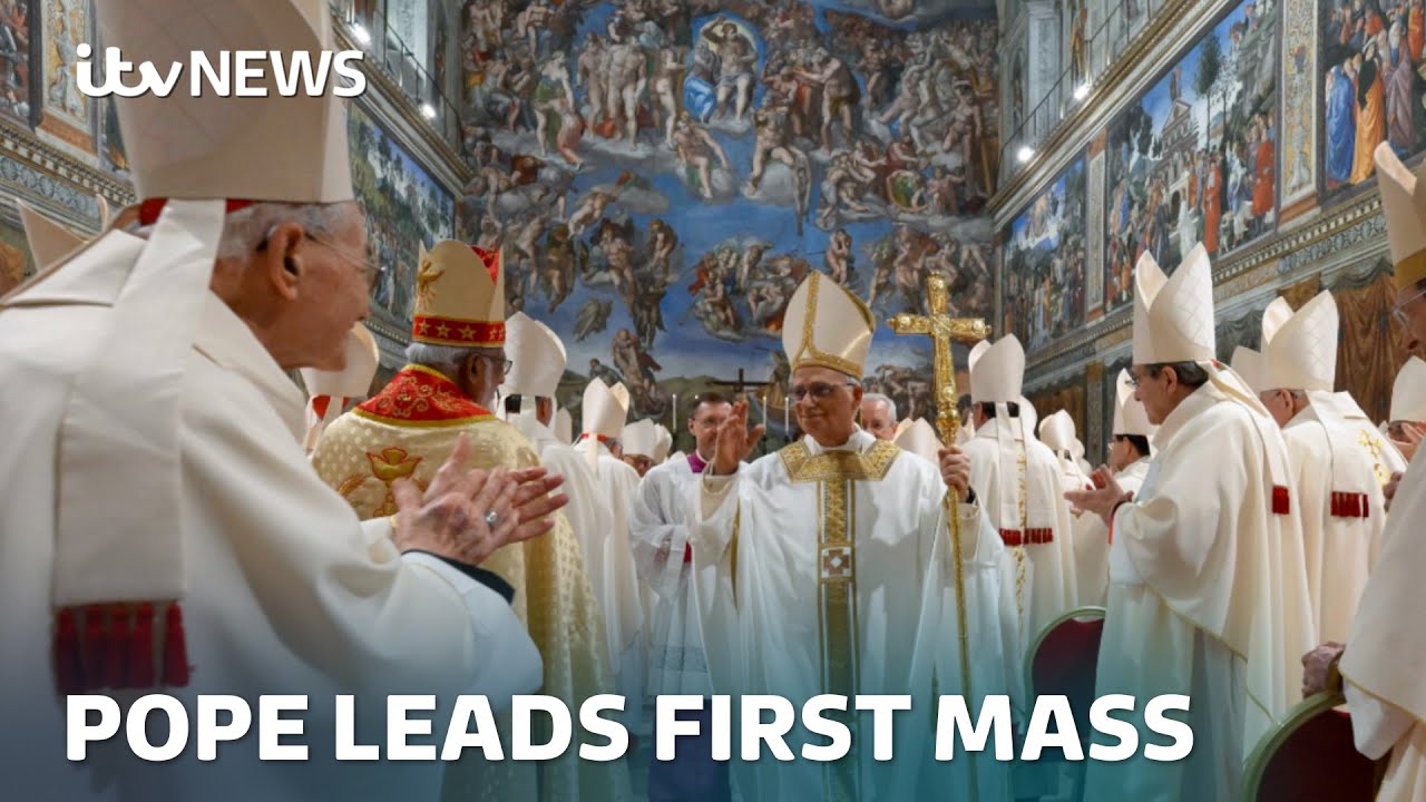 Pope Leo XIV leads his first mass as pontiff, concluding the conclave ...