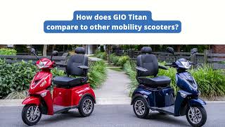 GIO Titan Mobility Scooter - VS the competition! Gio Element Mobility Scooter Assembly Procedure