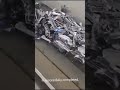 On-site process of scrap machinery aluminum crusher production line #automobile #machinerychannel