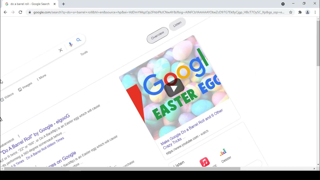 Do A Barrel Roll - Google Easter Egg