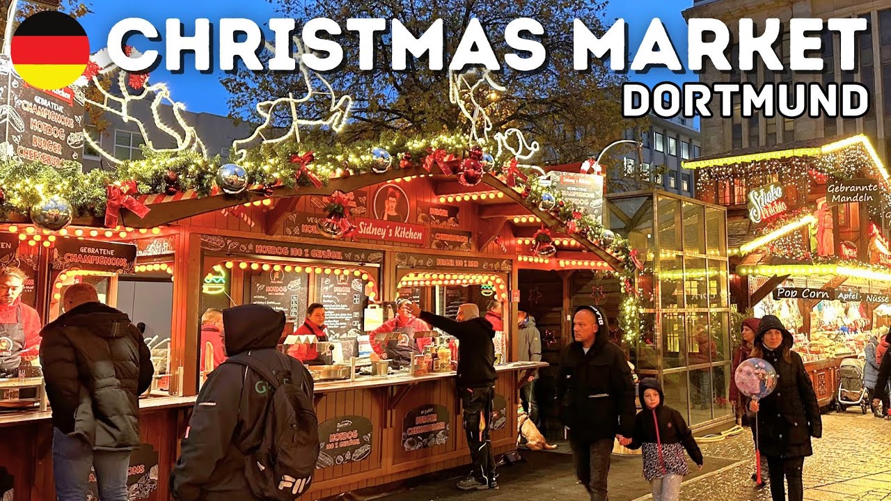 Dortmund Christmas Market Walking Tour, Germany 🇩🇪 4K HDR 60FPS (With ...