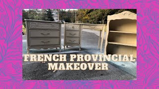 Extreme French Provincial Furniture Makeover\/\/ Flip For Profit