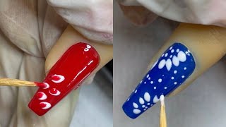 Amazing Nail Art Design Using Toothpick | Nail Art Design with Basic Tools