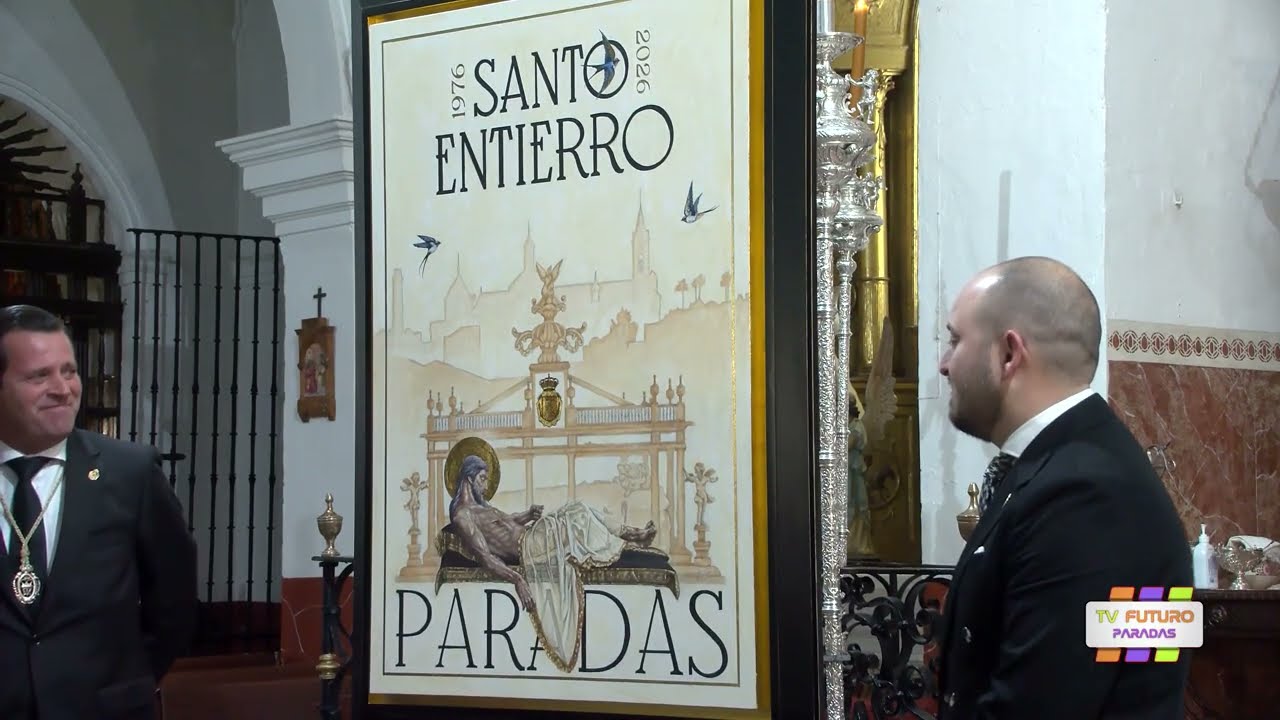 Presentación del cartel del 50 aniversario de la Hdad. del Santo Entierro de Paradas.