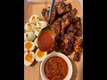 Spicy Charred Chicken Wings with Runny Soft-Boiled Eggs &amp; Fiery Hot Sauce 🔥