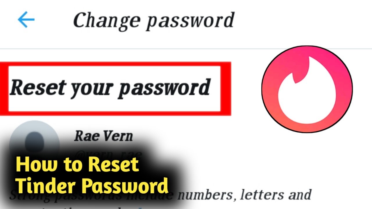 Password tinder to how change How to