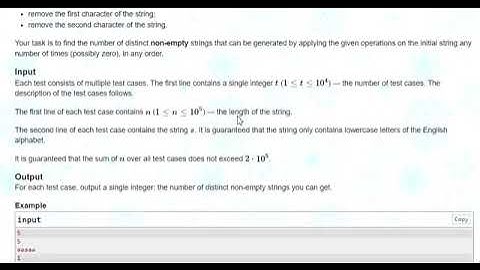 Erase First or Second Letter Codeforces solution |Codeforces Round #917(Div. 2)