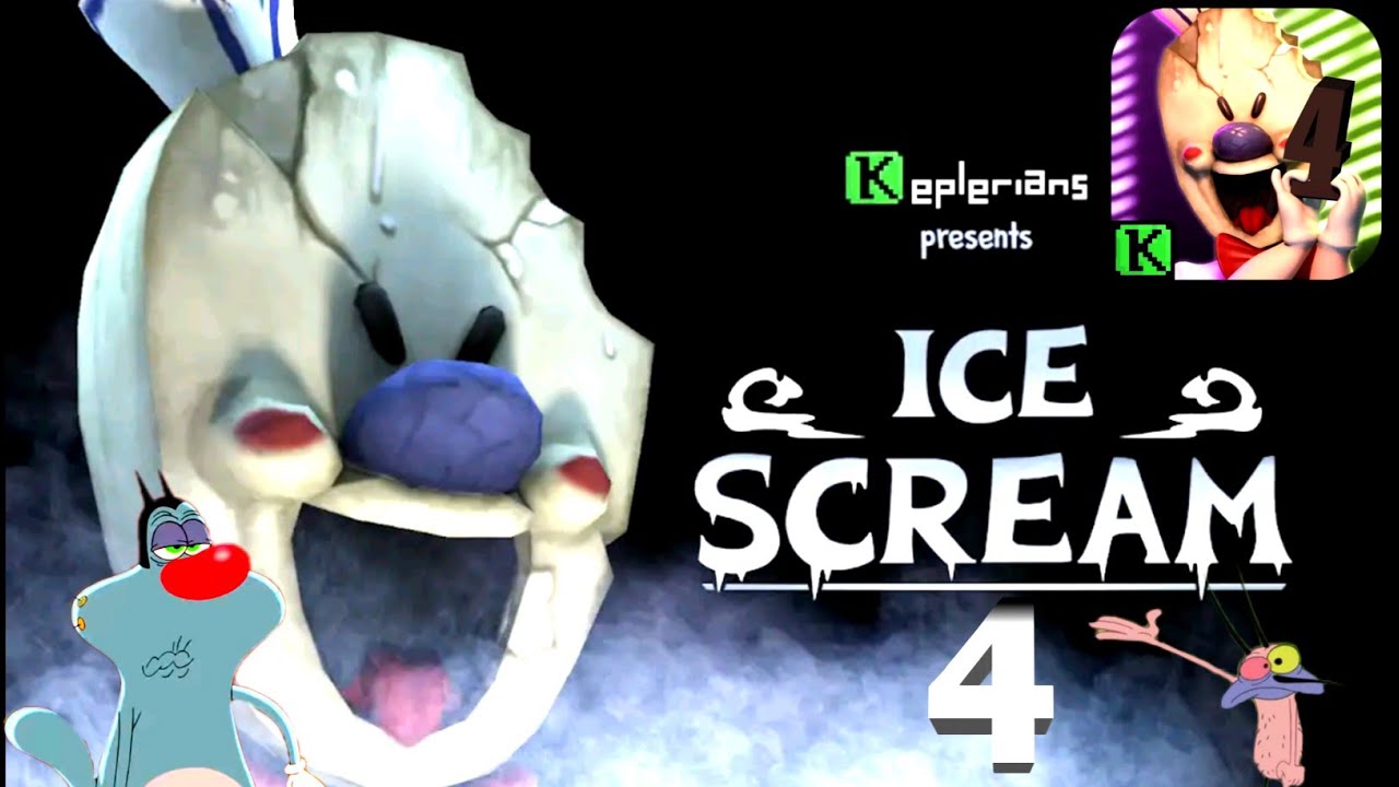 Ice Cream 4 Full Gameplay Ice Scream With Oggy And The Cockroaches Youtube