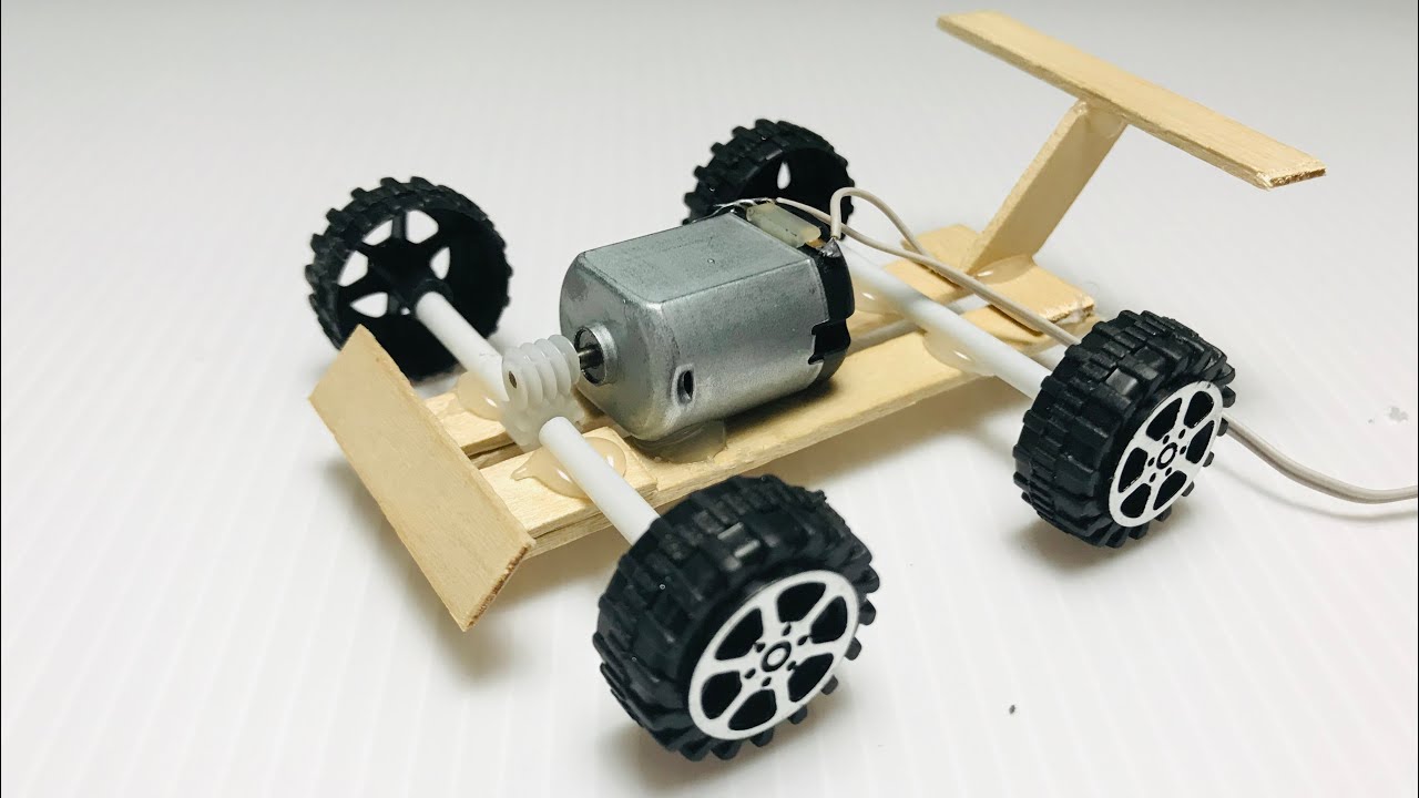 diy toy car with dc motor | ประดิษฐ์ของเล่นง่ายๆ | diy ของเล่น