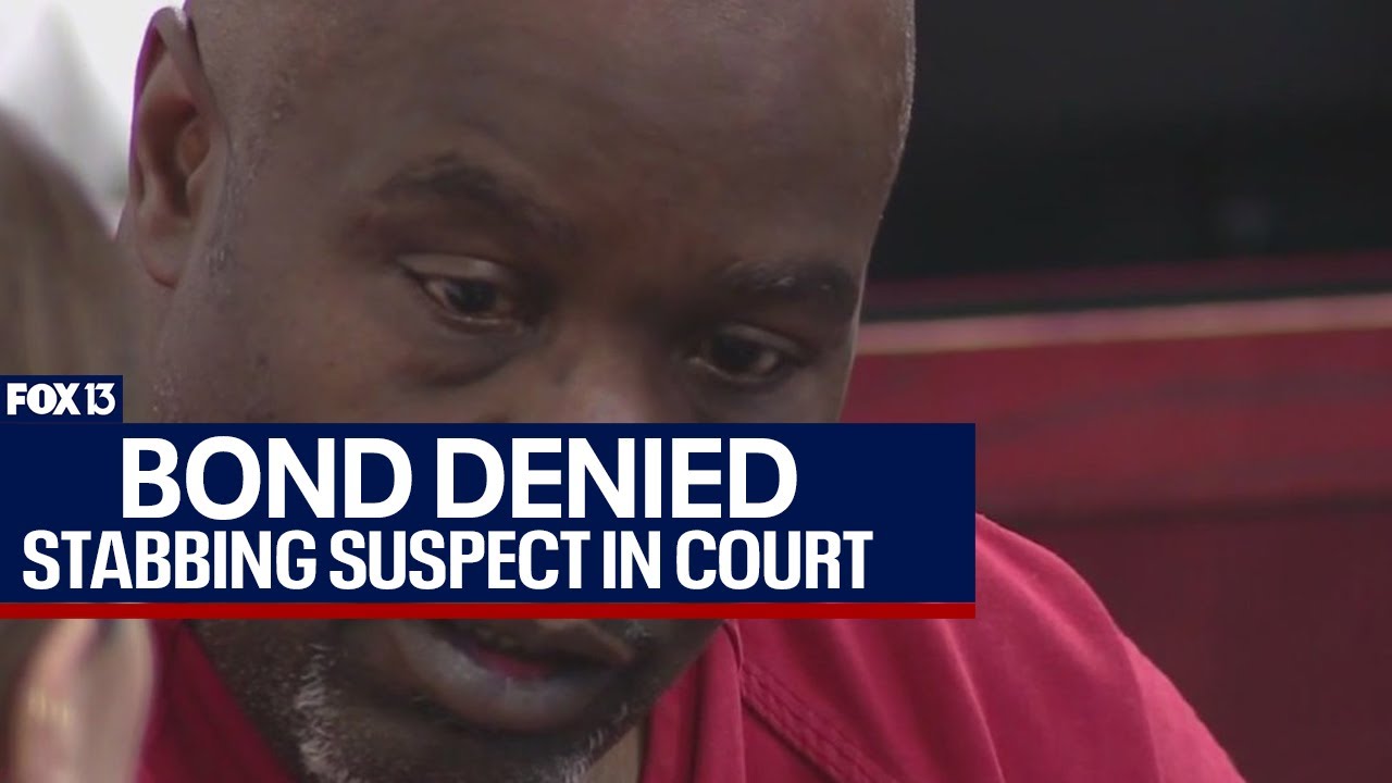 Man charged in stabbing of woman denied bond - YouTube