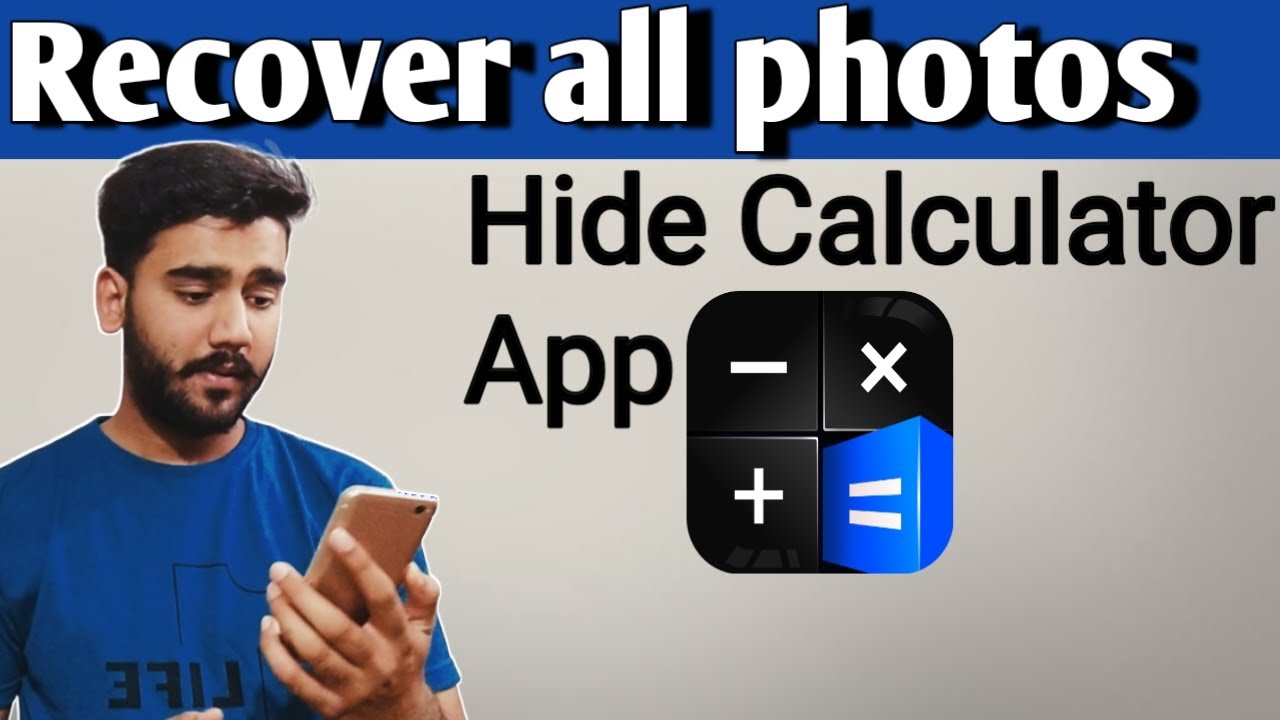 How To Recover Photos From Calculator Hide App Hidex Calculator Lock App Youtube