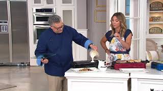 Cook's Essentials Reversible Grill/Griddle w/ Glass Lid on QVC