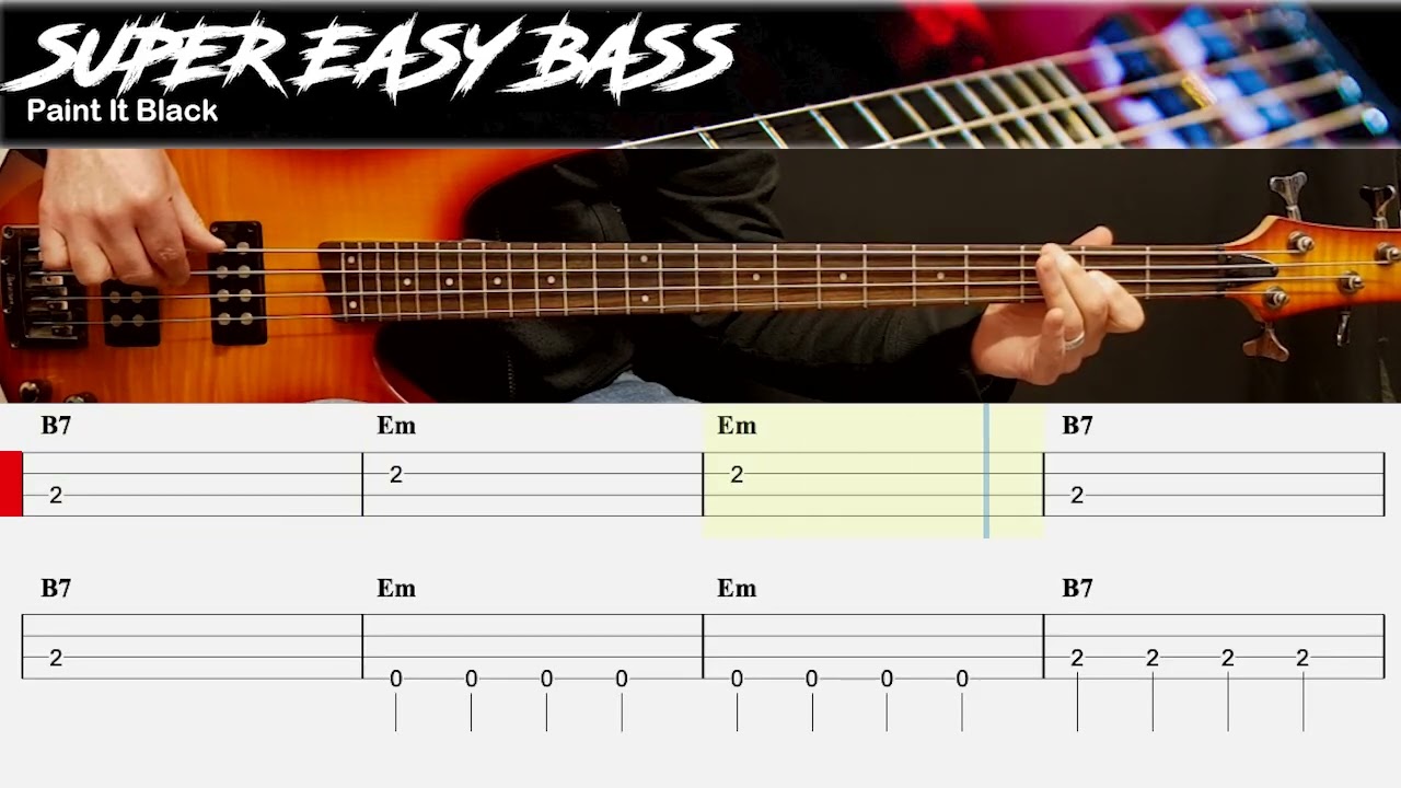Paint It Black - The Rolling Stones | BEGINNERS BASS