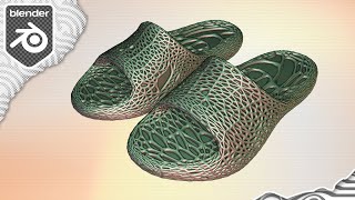 Blender Geometry Nodes 3.4 - Organic Mesh Slippers