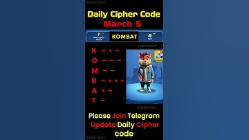 Daily cipher hamster kombat today | 5 March  hamster kombat daily cipher combo | Daily combo