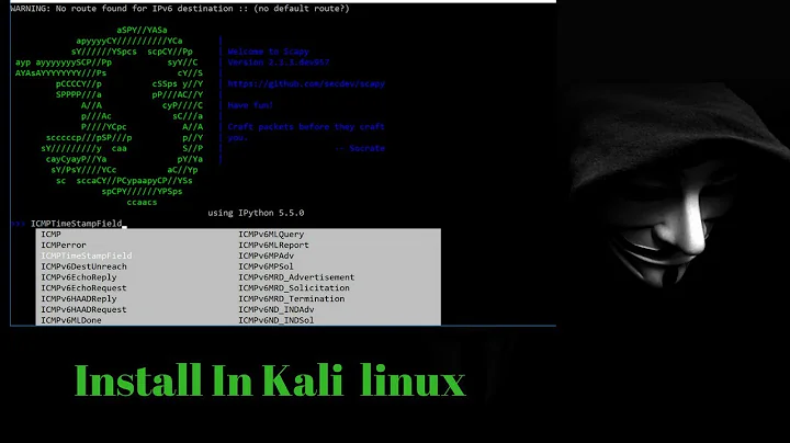Scapy | how to install scapy in kali linux | network tool