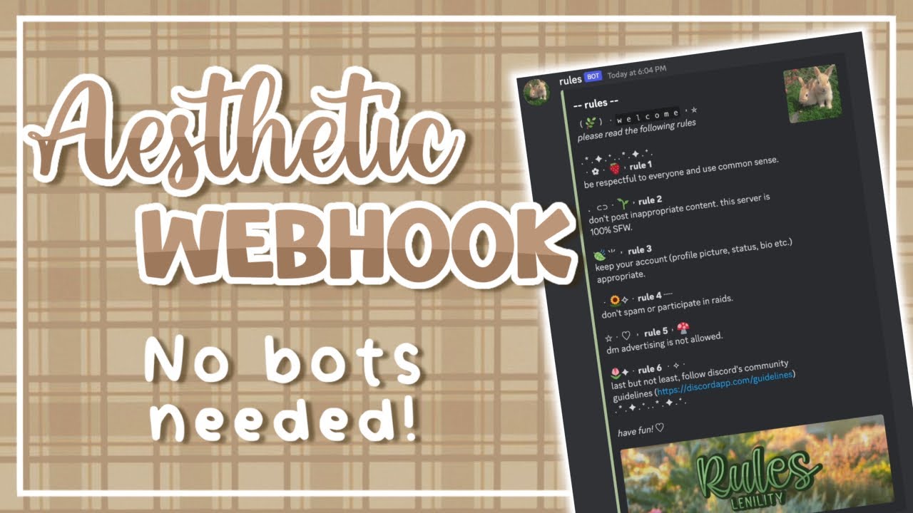 how to make an aesthetic webhook on discord 🌿