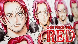 Drawing Shanks in different anime styles(シャンクス12種類のアニメ