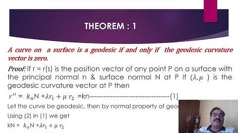 GEODESIC CURVATURE : Prof. Ravi Kant Mishra