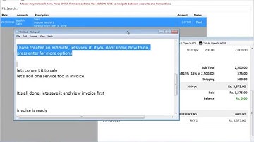 How to create invoice in Book Keeper Windows