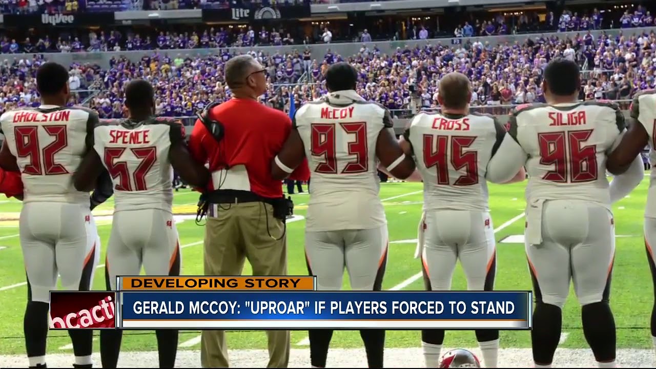 Bucs' Gerald McCoy says 'It's going to be an uproar' if players are forced to stand