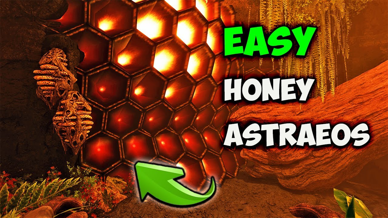 Astraeos SECRET Bee Cave | EASY Honey & Giant bee | ARK Survival ...