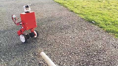 Self balancing robot test - Boston Dynamics Handle inspired
