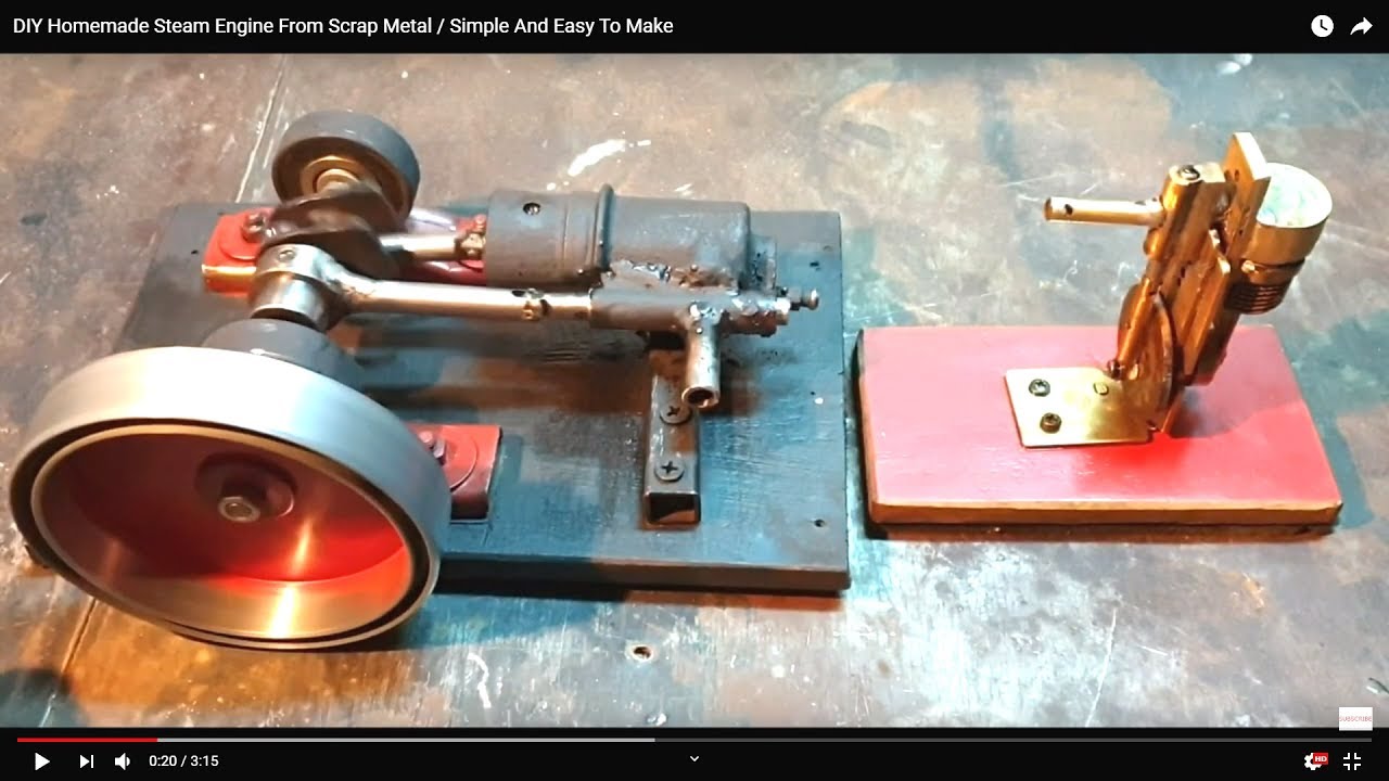 DIY Homemade Steam Engine From Scrap Metal / Simple And Easy To Make ...