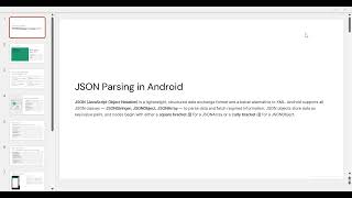 JSON Parsing Moblie App Development FY MSc CS
