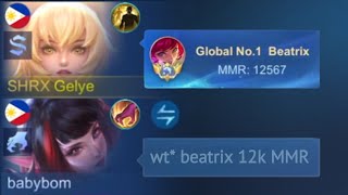 PRANK BEATRIX NEW FAKE MMR AND WINRATE SYSTEM IN RANK GAME😎 (team got shocked) MUST TRY