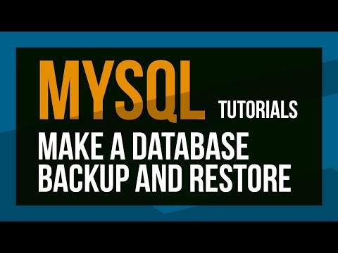 Backup MySQL Database - Use SQL and PHPMyAdmin to backup and restore a database