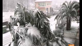 A Cañiza amanece cubierta por un manto de nieve