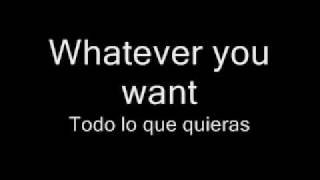 whatever you want- letra en español chords