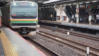 オールE231系 15両(2531編成) 回送列車とし大宮駅9番線を発車するシーン