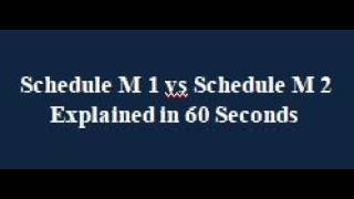 Celebrity Chapter 2 & 3 Schedule M 1 vs Schedule M 2 Explained in 60 Seconds pptx Wealth