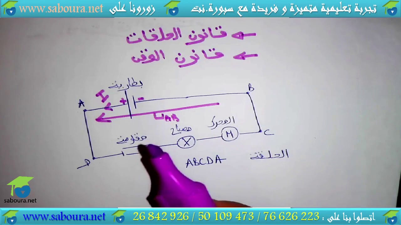 توزيع التيار الكهربائي في دارة بالتسلسل