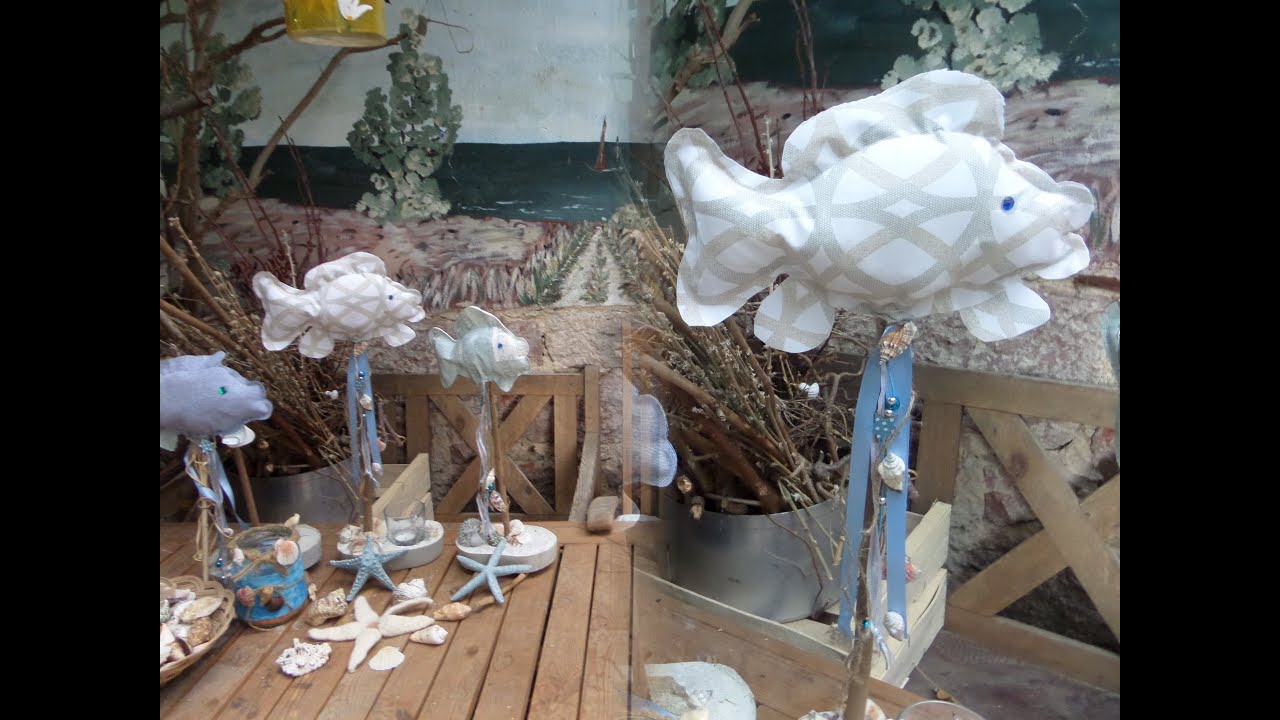 8 DIY: FISCHE & MEER tolle ausgefallene MARITIME-DEKO aus Tischdecken ...