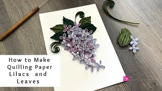 How to Make Quilling Paper Lilac Flowers and Leaves | Paper Flowers | Quilling for Beginners