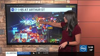 Injury crash on I-65 South in Louisville reported
